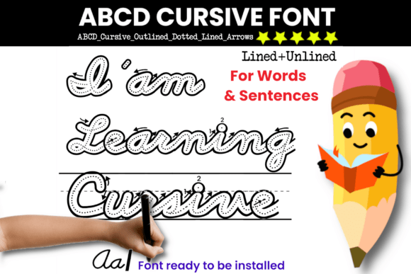 Abcd Cursive: The Handwritten Font for Education and Design