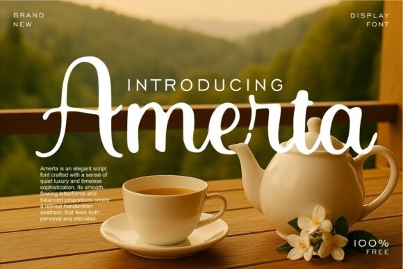 Amerta: The Refined Script Font for Understated Luxury