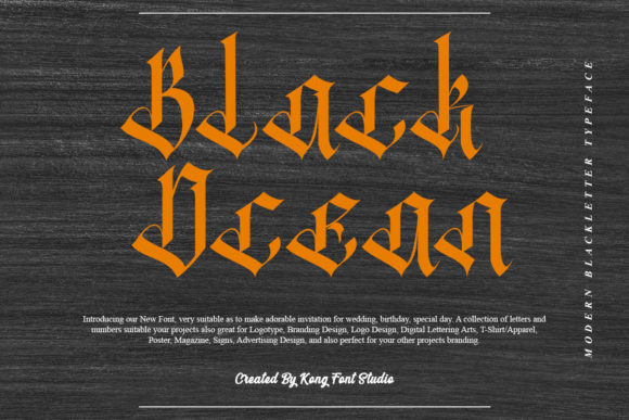 Black Ocean: A Bold Typeface for Modern Creatives