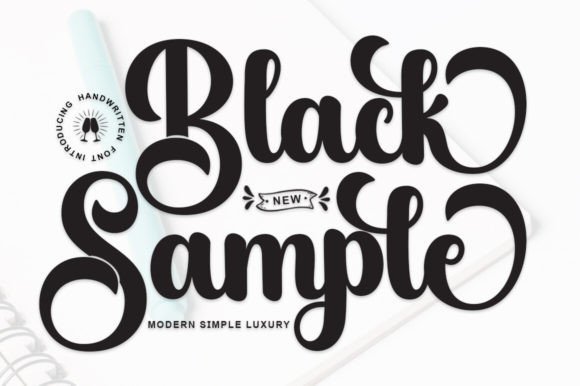 Black Sample: A Charming and Elegant Script Font